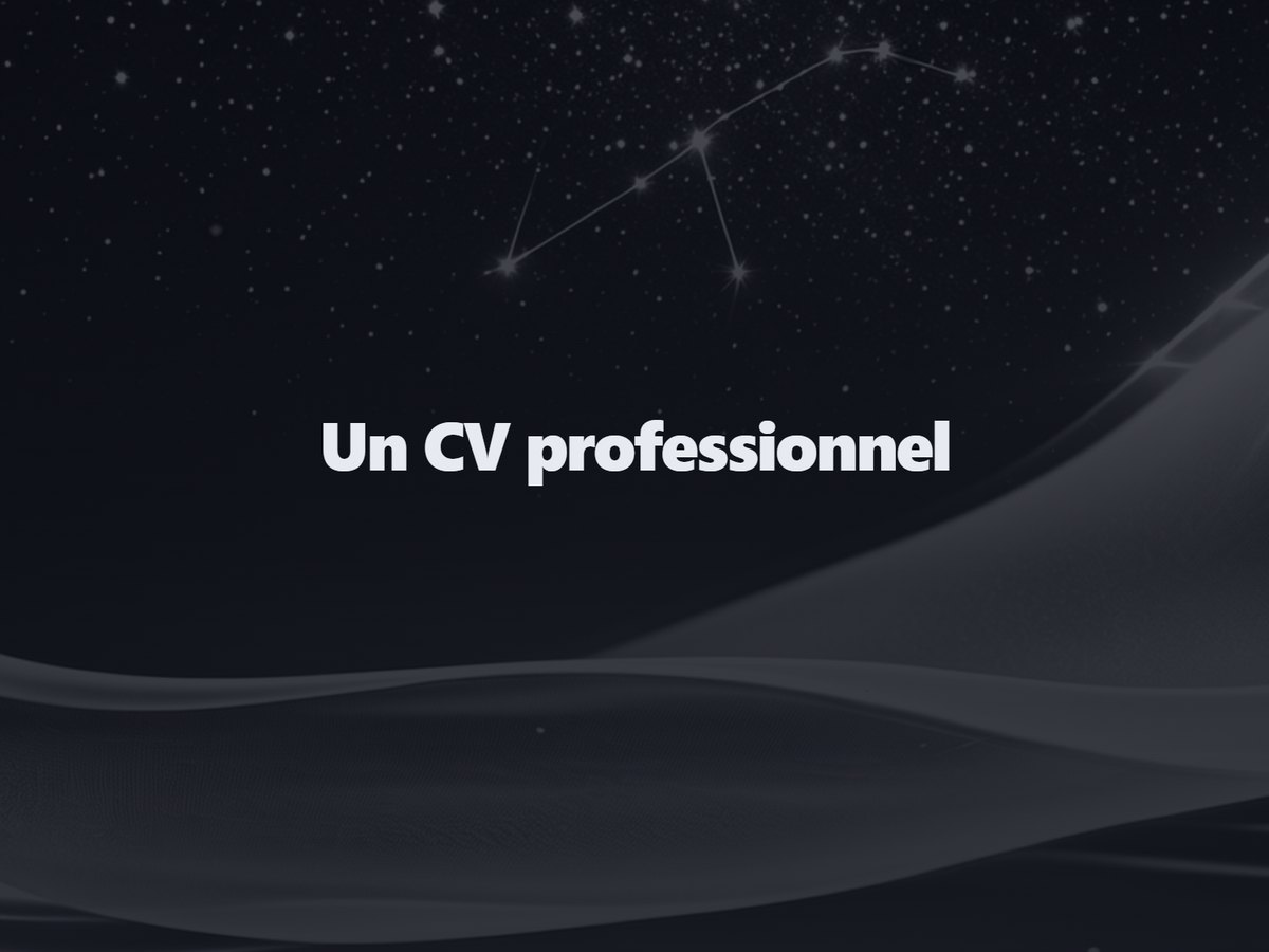 CV Creator BS — un CV professionnel